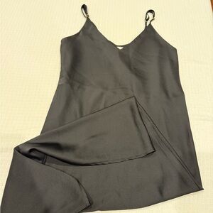 Chic Black Midi Slip Dress
